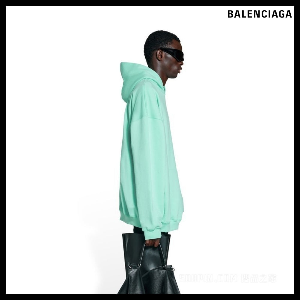 【BALENCIAGA】Political Campaign Hoodie Large Fit LightGreen