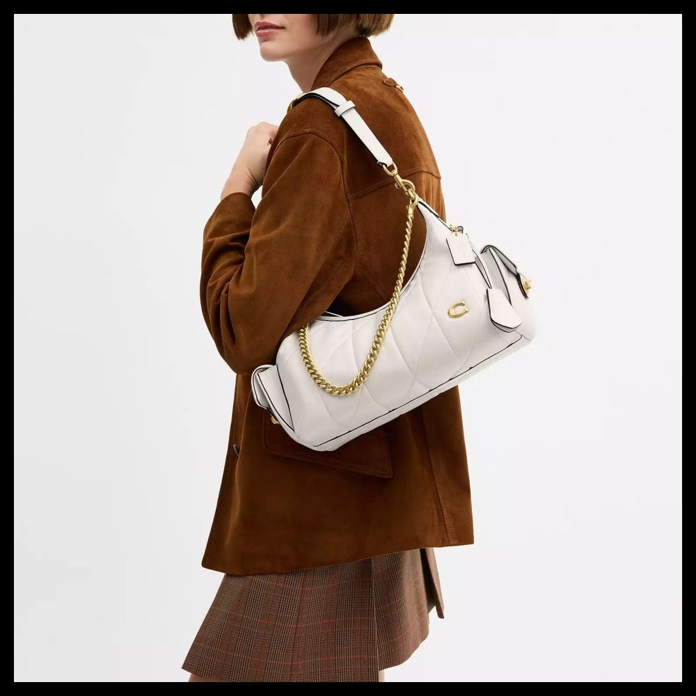 【Coach】Pocket Juliet Bag 30 With Quilting Chalk