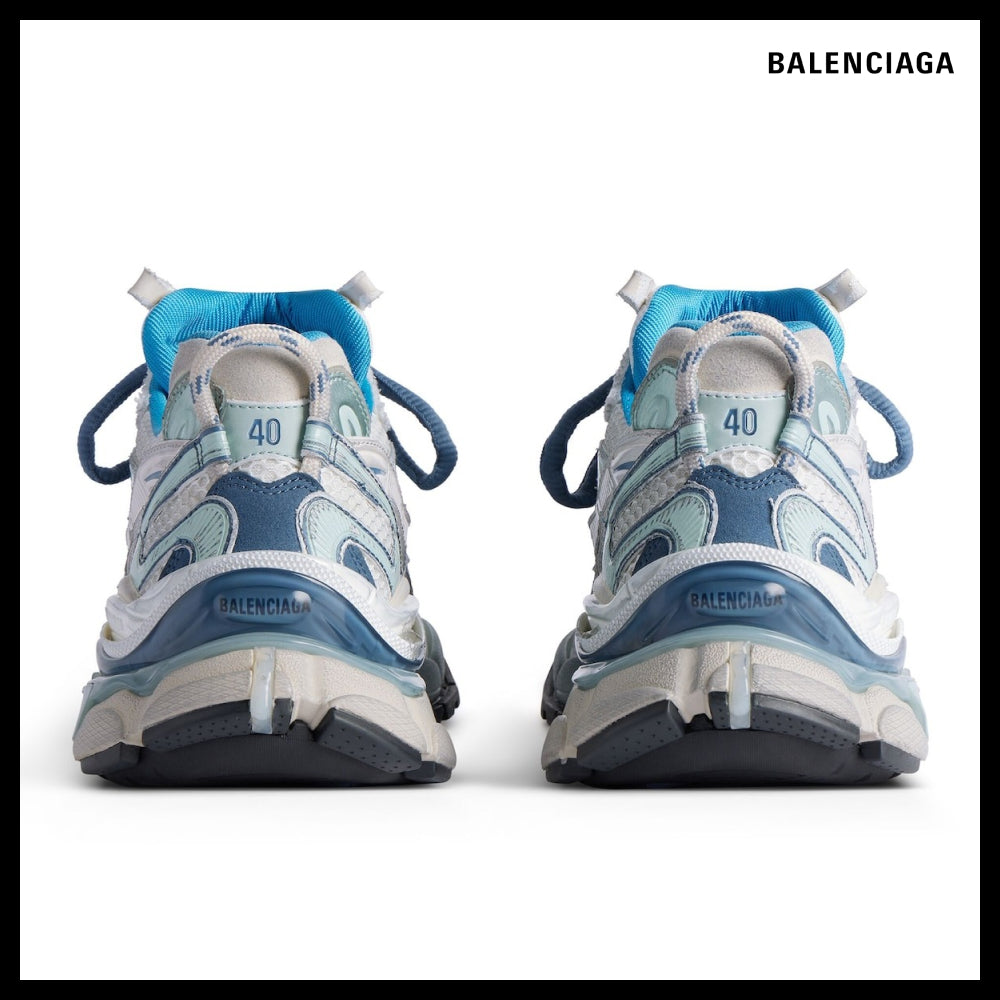 【BALENCIAGA】Sneakers Runner 2.0 White Blue Beige