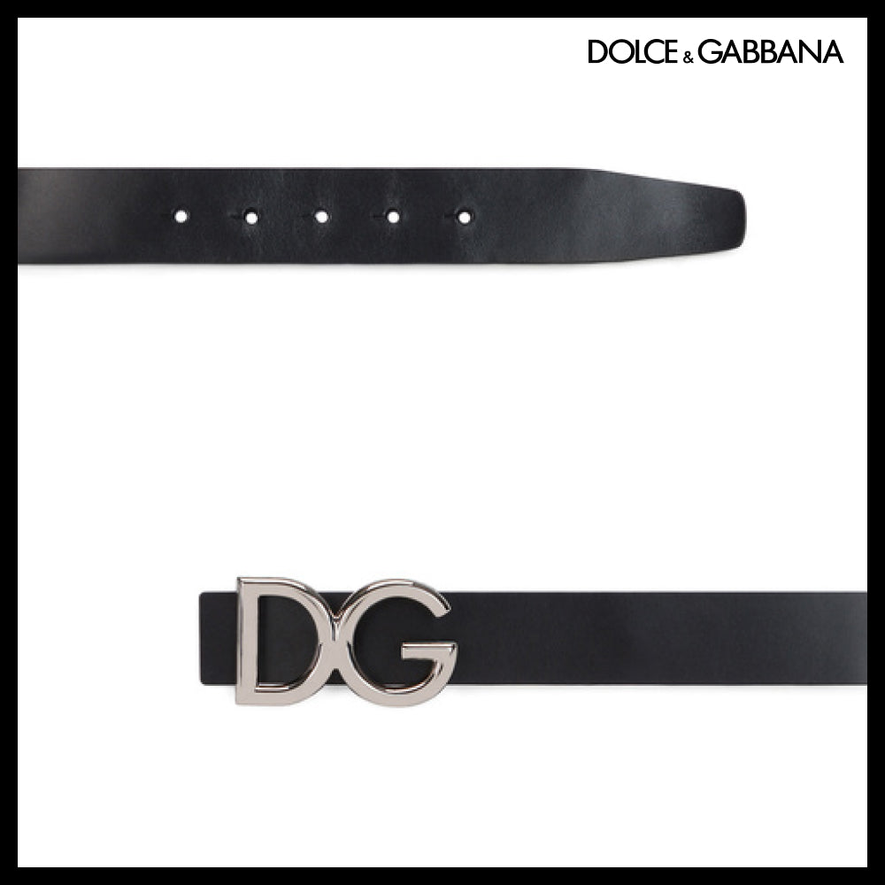 ★Dolce & Gabbana アウトレット セール ★LEATHER BELT WITH DG