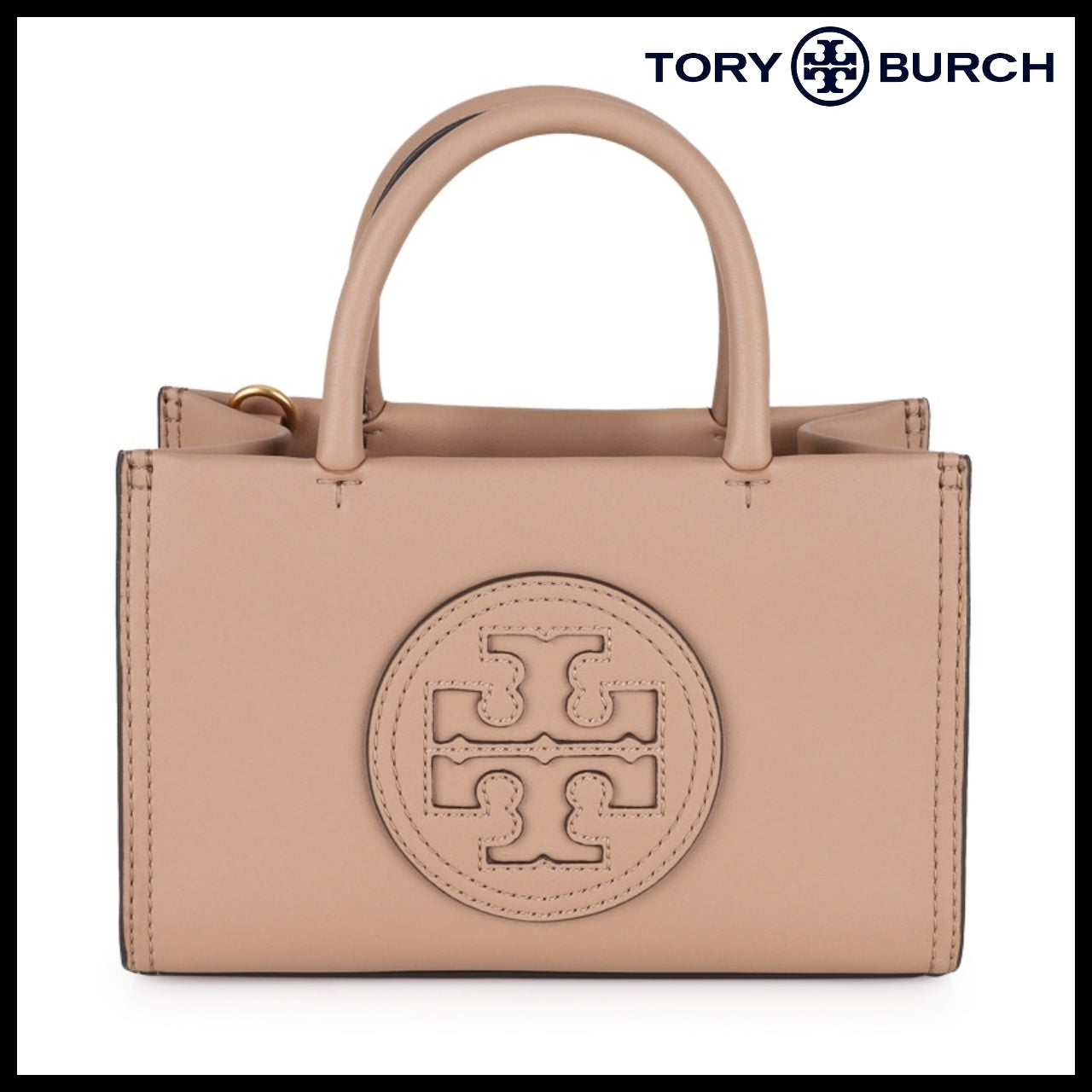 【Tory Burch】Ella Mini Shoulder Tote Bag Light Sand