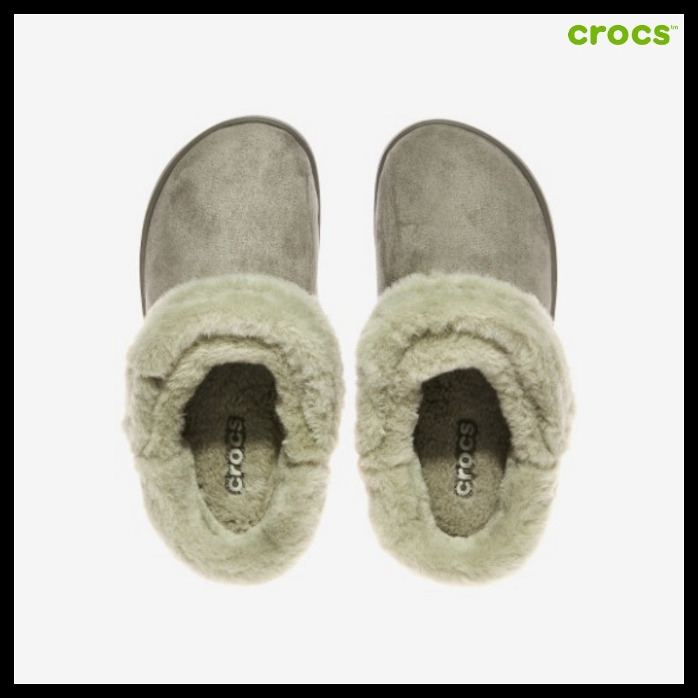 【CROCS】Classic Unforgettable Suede Clog Galactic Grey