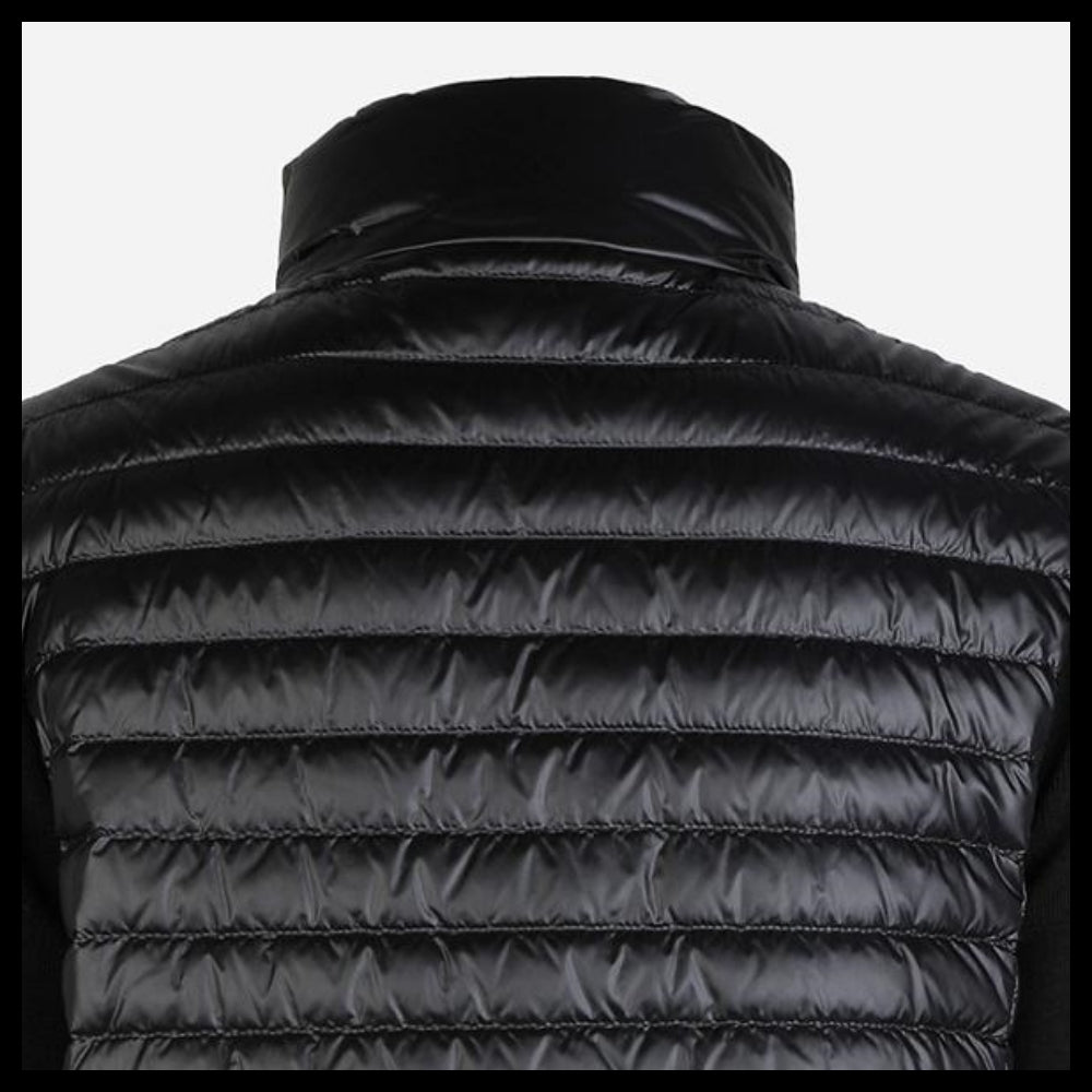 【Moncler】Women's Logo Patch Padded Mix Jacket Black