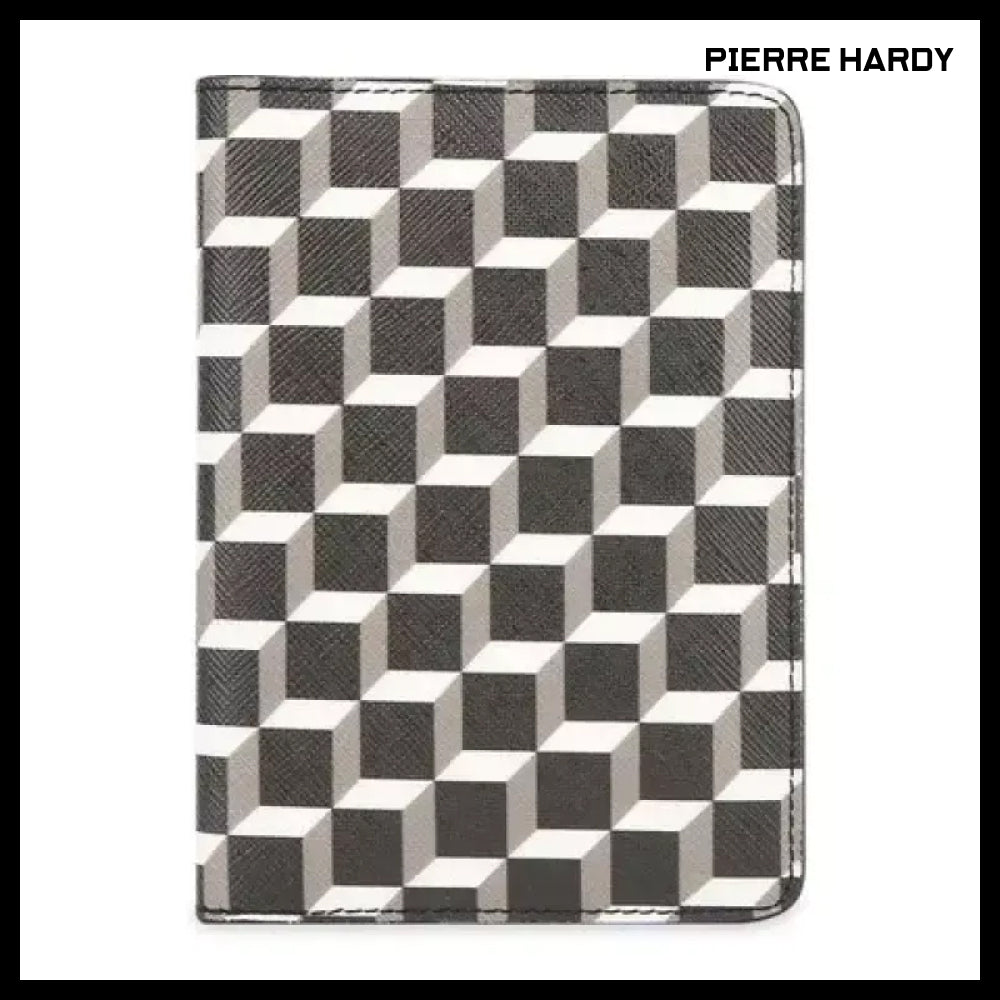 【Pierre Hardy】Unisex Cube Black Passport Wallet Travel