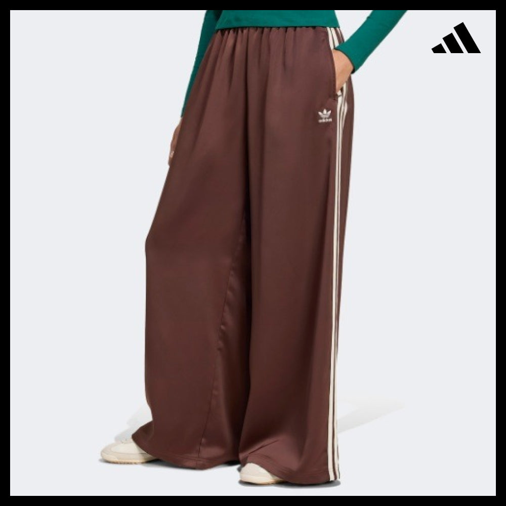 【adidas】Adicolor Satin Wide-Leg Track Pants AUBURN