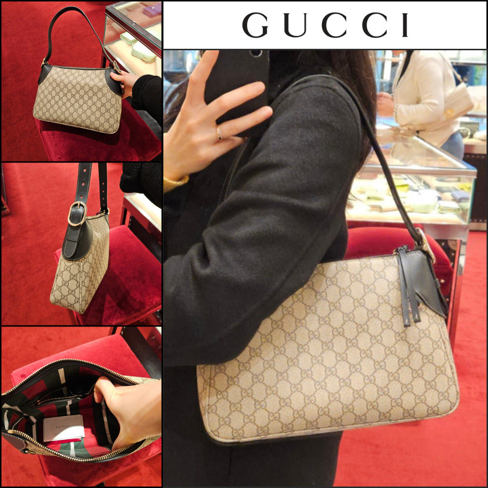 【GUCCI】GG emblem icon canvas medium shoulder bag