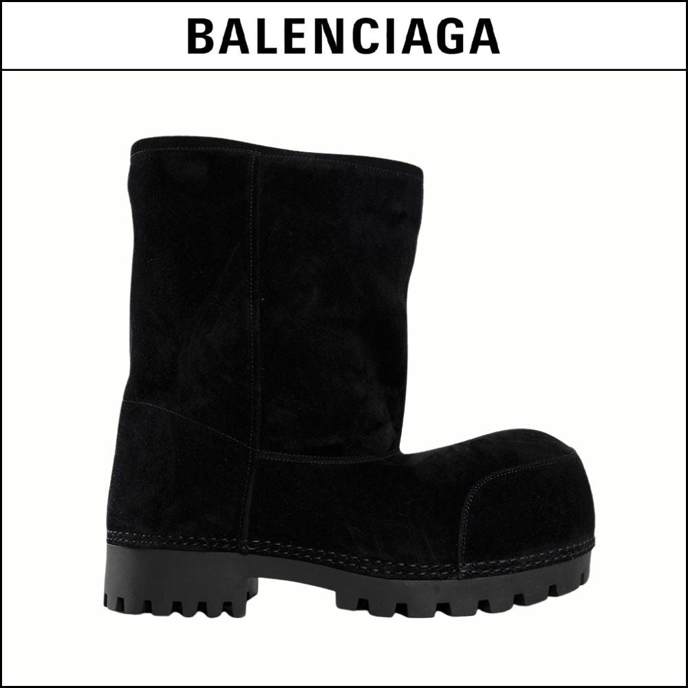【BALENCIAGA】Alaska Fur Boots Black