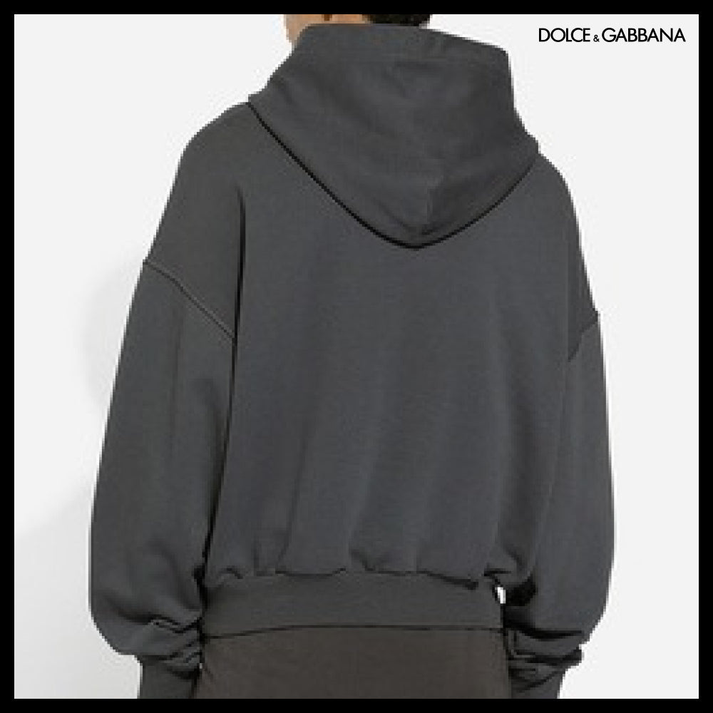 【Dolce & Gabbana】CROPPED HOODIE WITH DOLCE&GABBANA LOGO