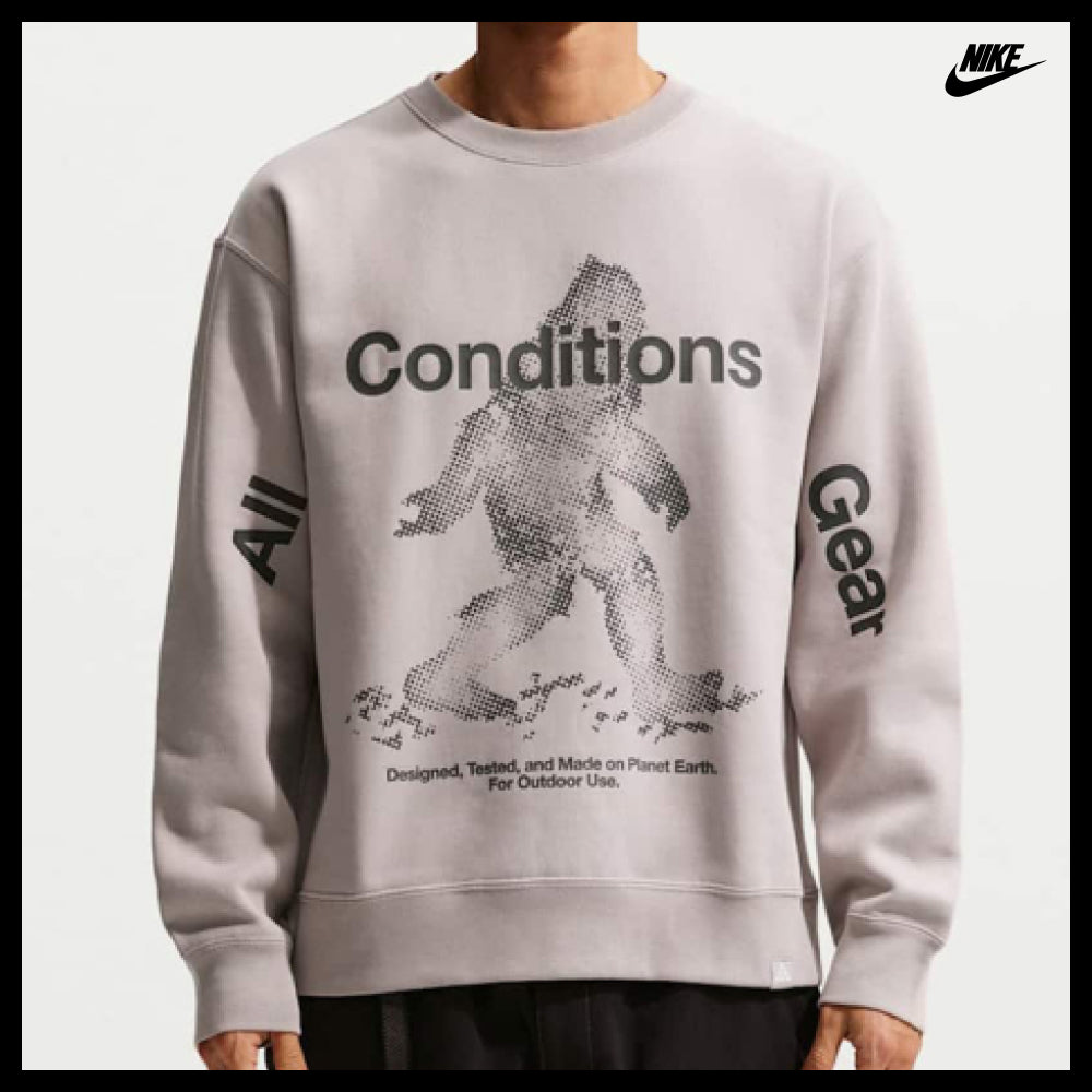 【NIKE】 Tuff Fleece Therma-Fit Pullover Crewneck Sweatshirt