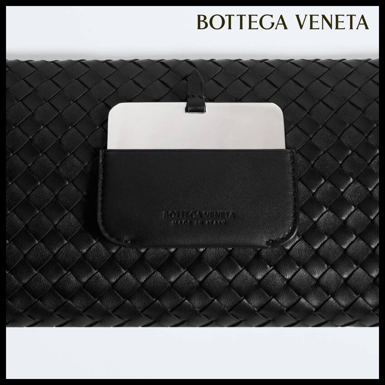 【韓国百貨店 BOTTEGA VENETA】Serata Clutch Bag Black