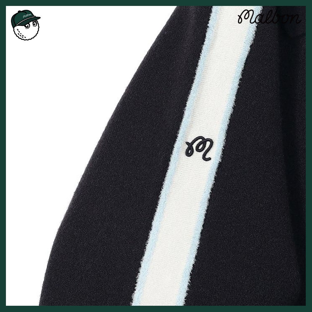 【MALBON GOLF】 SLEEVE CONTRAST COLLARED TOP WOMAN 2COLORS