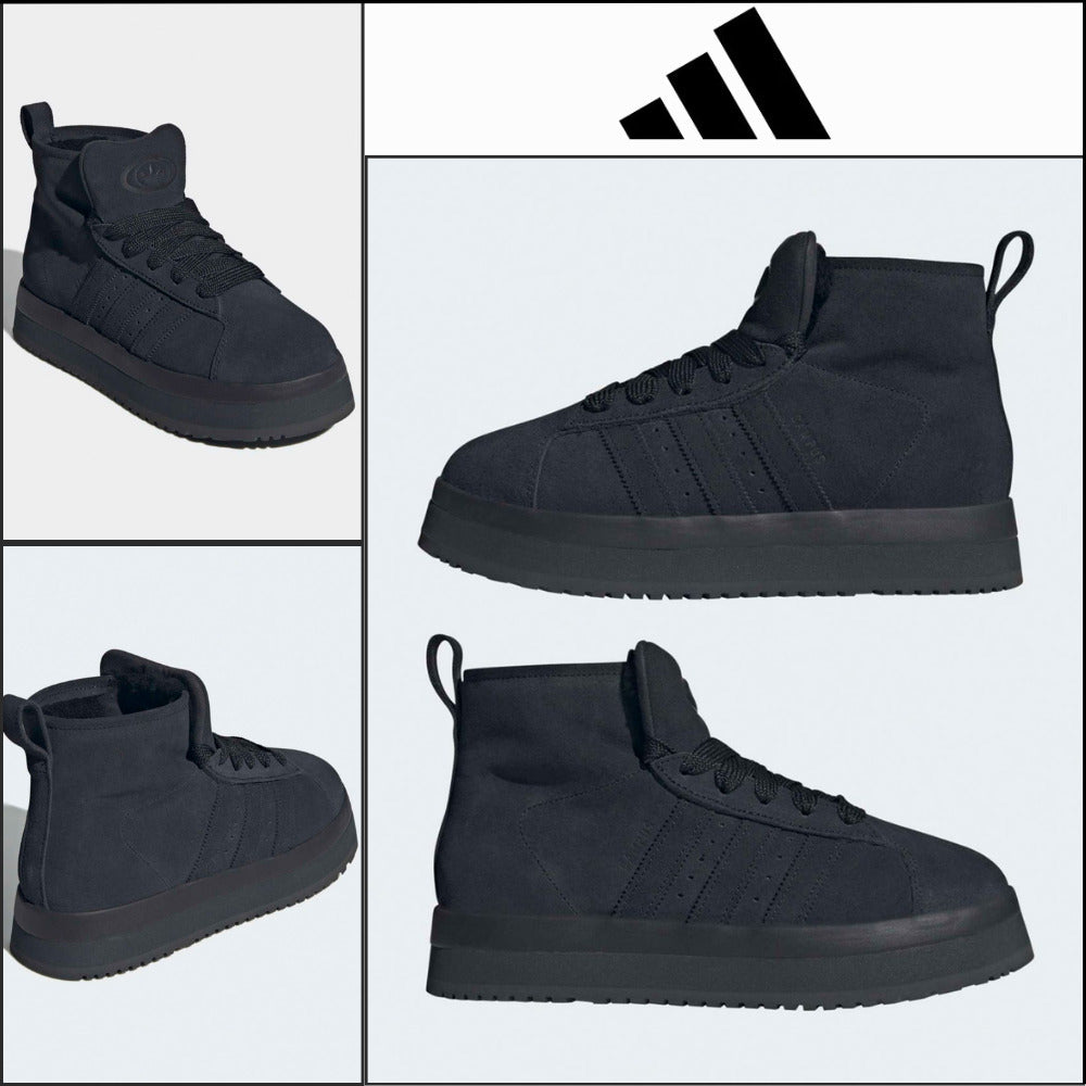 【ADIDAS】Campus Winter Mid Black Sneakers Mid Cut Trainers