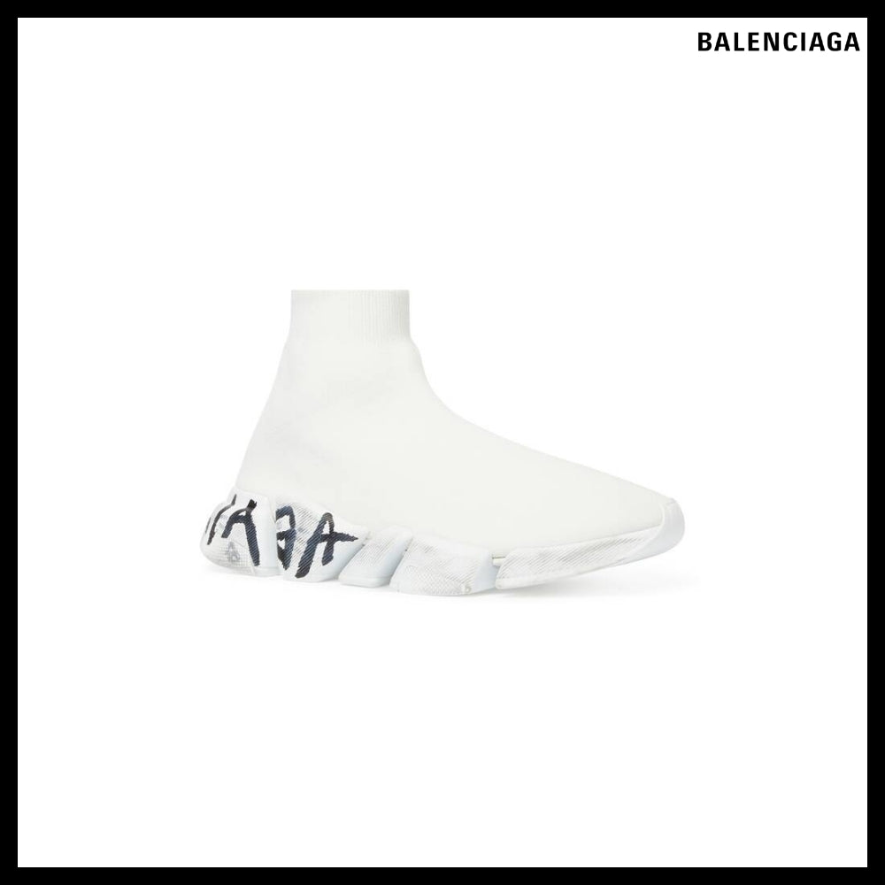 【BALENCIAGA】Speed 2.0 Graffiti Recycled Knit Sneaker