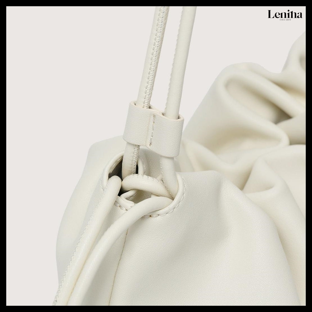 【LENINA】Floria Shoulder Cross Bag White