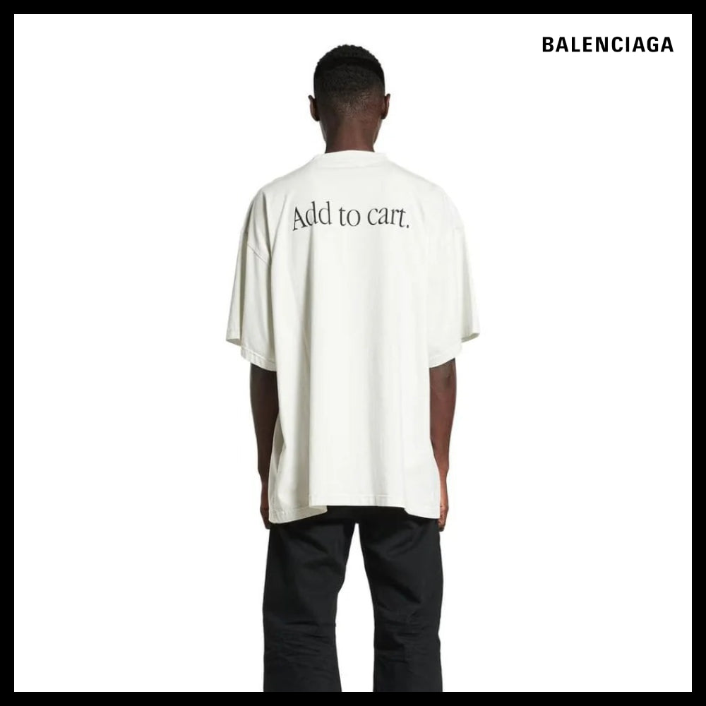 【BALENCIAGA】Oversized Basketball Sneaker T-Shirt in Dirty