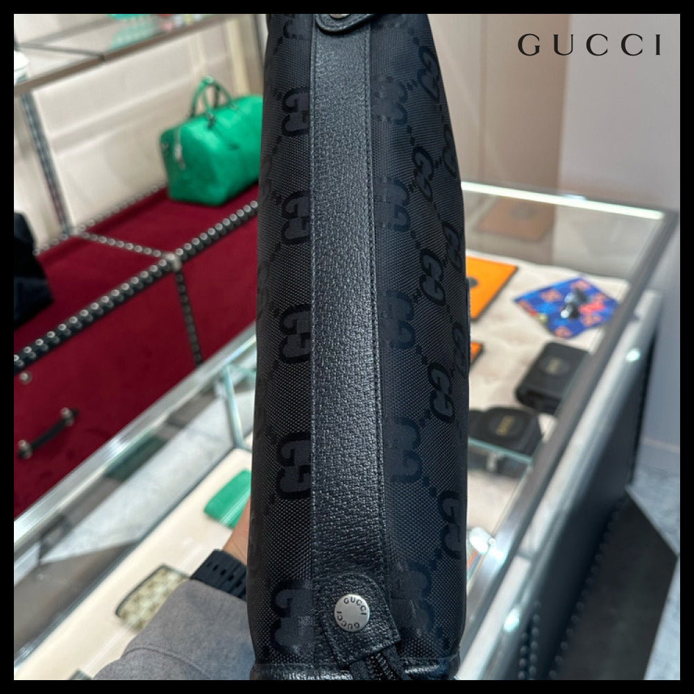 【GUCCI 】GG Off The Grid Nylon Medium Travel Bag BLACK