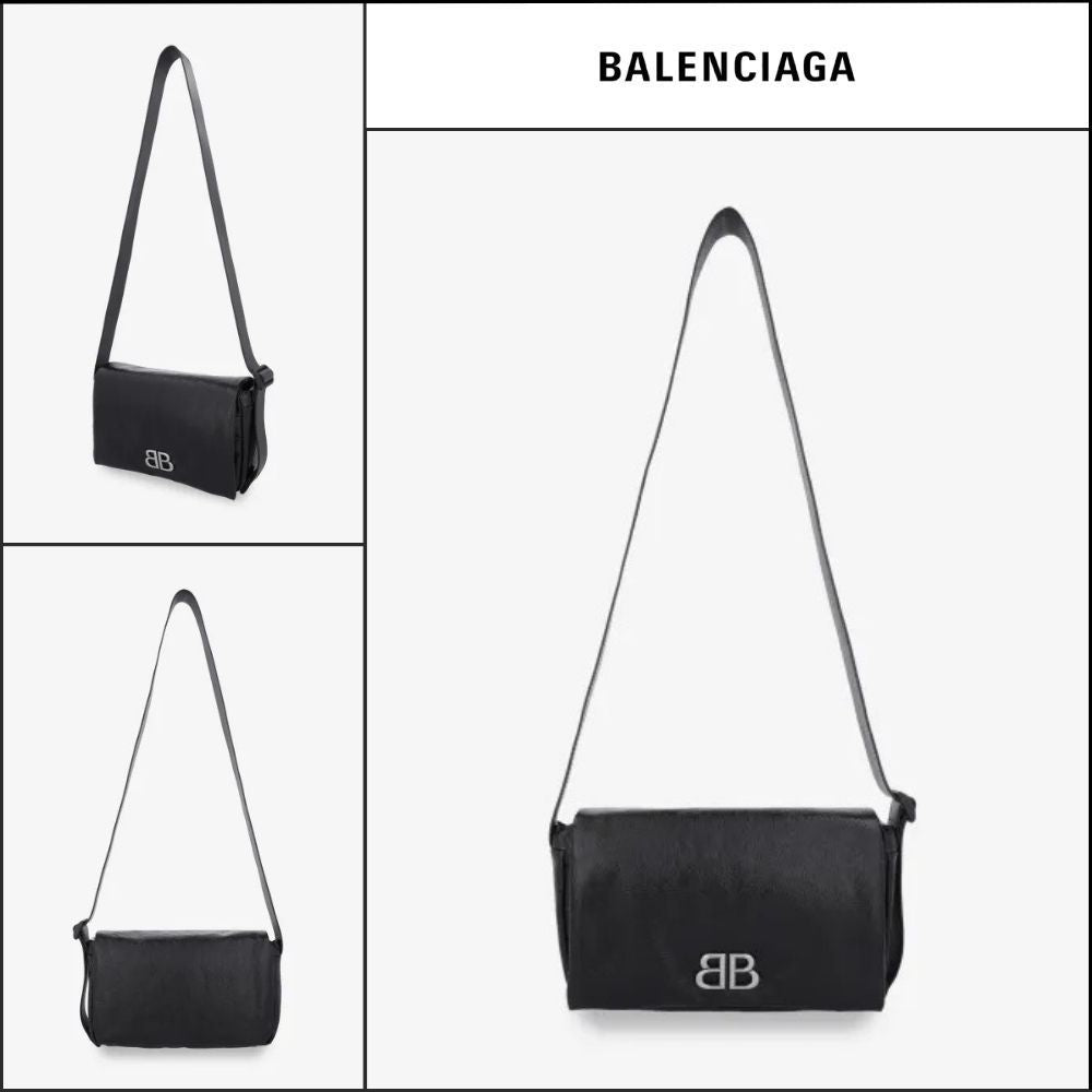 【BALENCIAGA】Small Monaco Crossbody Bag Black