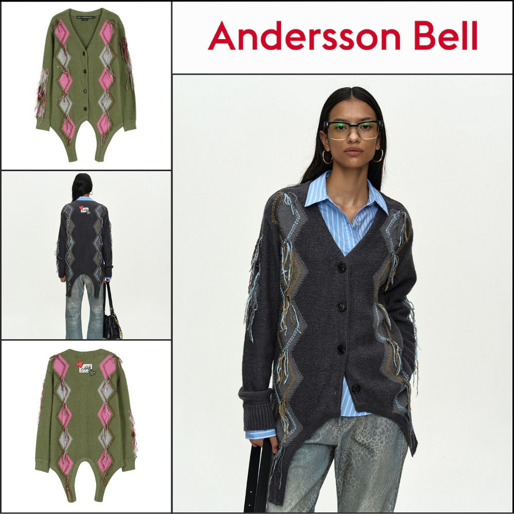 【ANDERSSON BELL】Gartered Argyle Cardigan (2 Colors)