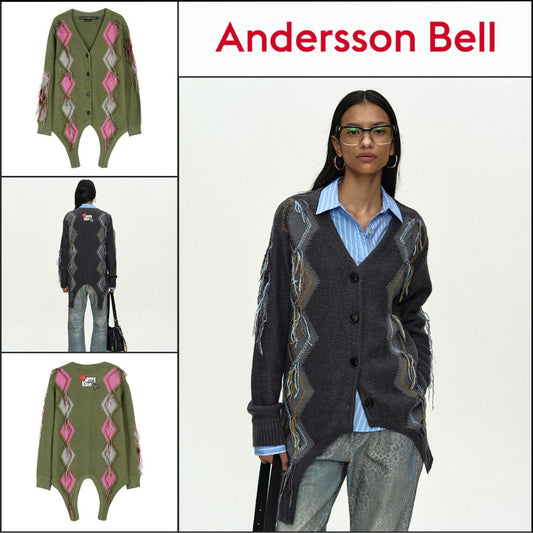 【ANDERSSON BELL】Gartered Argyle Cardigan (2 Colors)