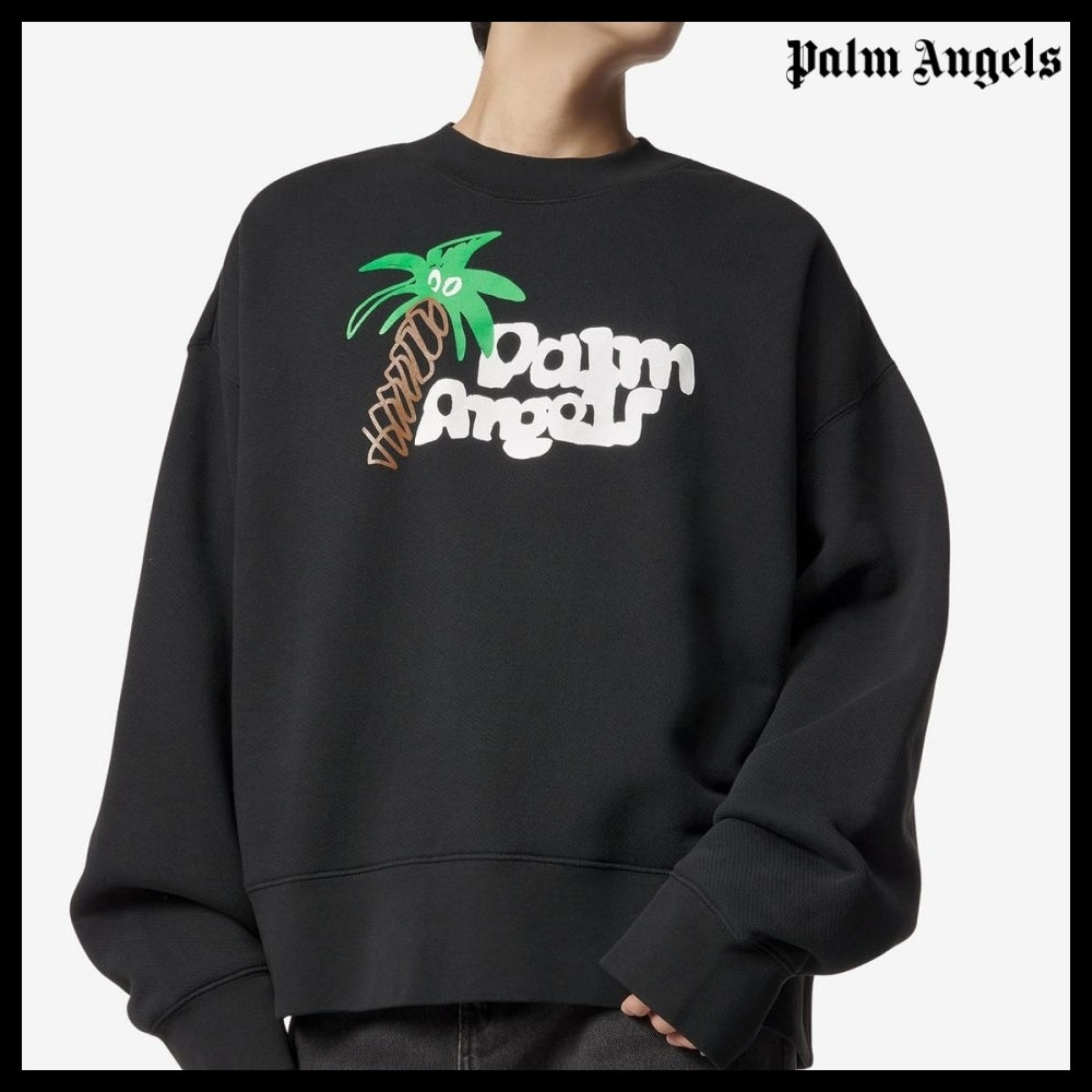 【Palm Angels】Palm Tree Sketch Classic Sweatshirt