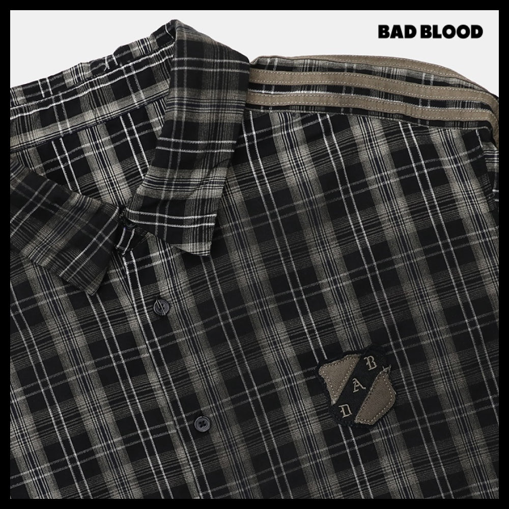【BADBLOOD】Vintage Billy Check Shirt Large Fit 2colors