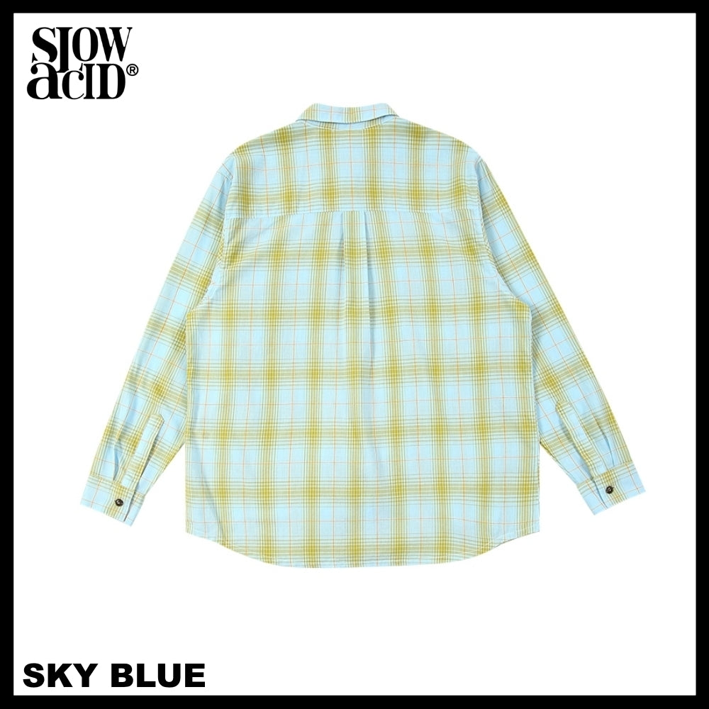 【SLOW ACID】TXT着用 SUMMER LIGHT CHECK SHIRT 2COLOR