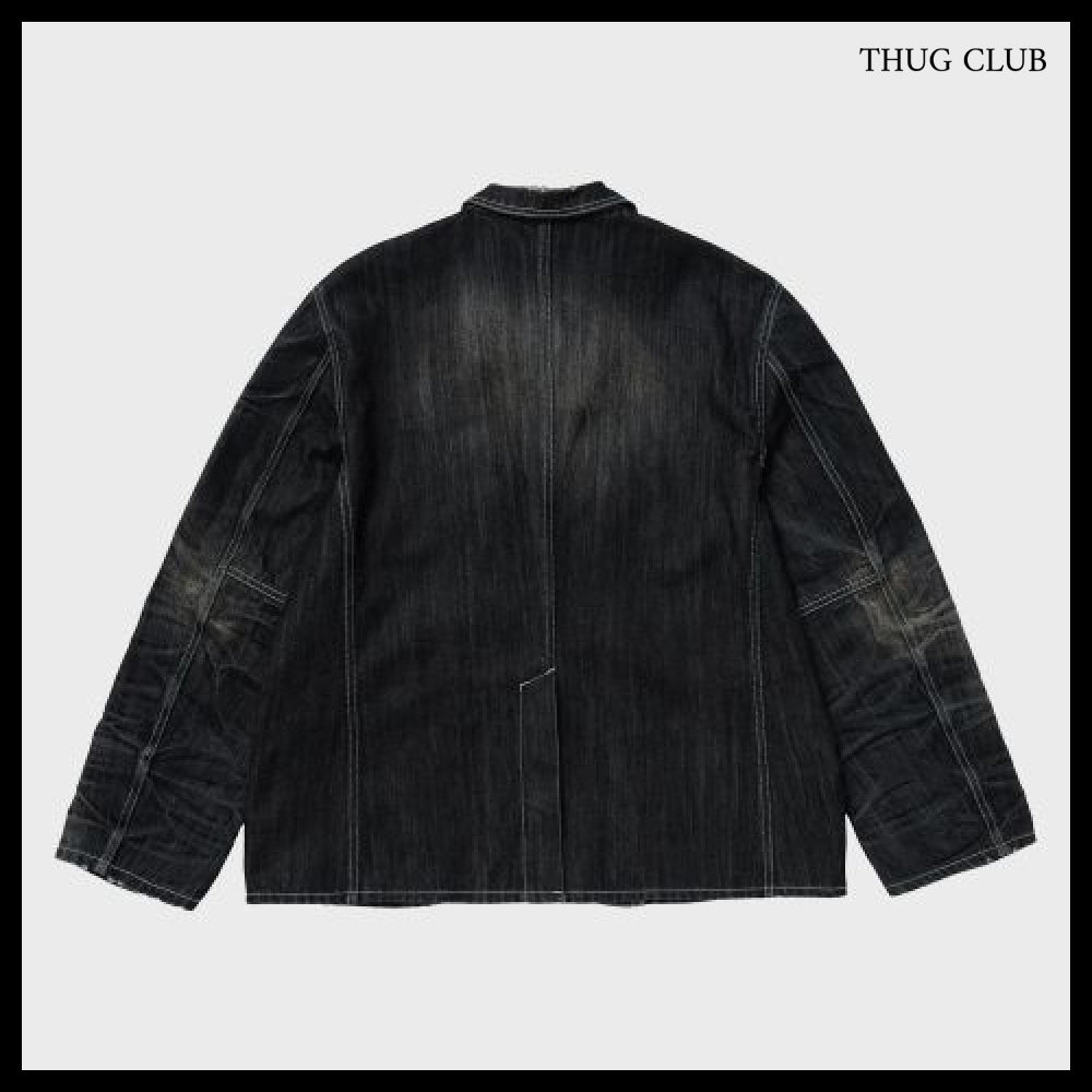 【Dickies X Thug Club】Washed Denim Blazer Jacket (2 Colors)
