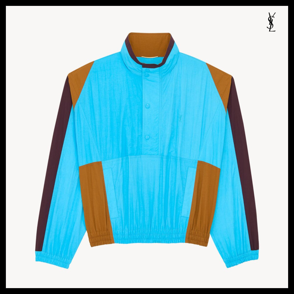 【Saint Laurent】Nylon Faille CASSANDRE Windbreaker