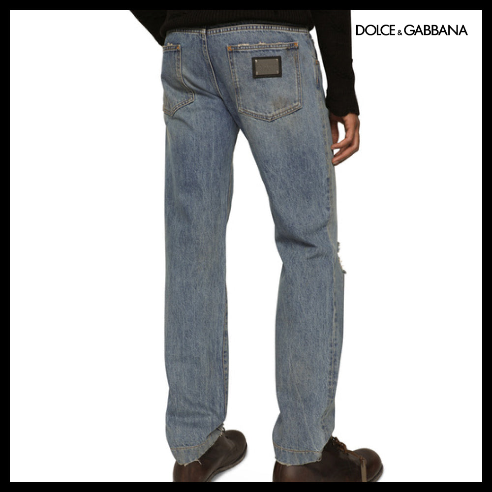 ★Dolce&Gabbanaアウトレット セール ★WASHED DENIM JEANS WITH