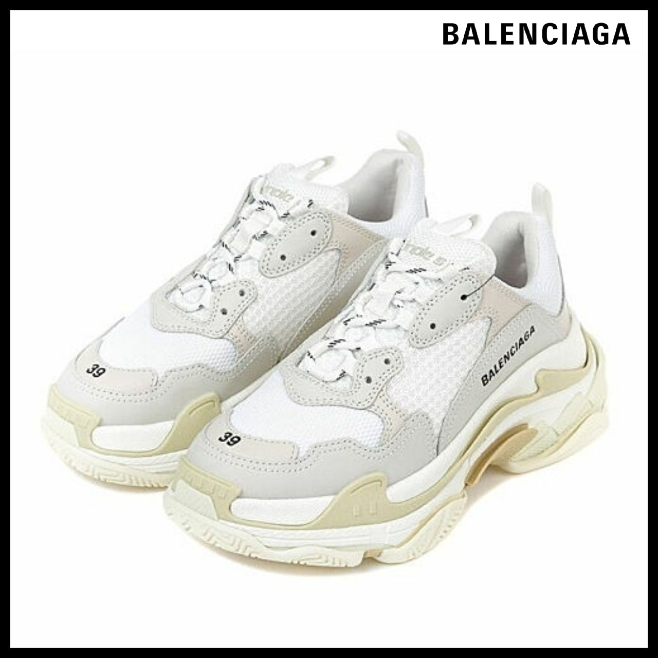 【BALENCIAGA】White Triple S Sneaker