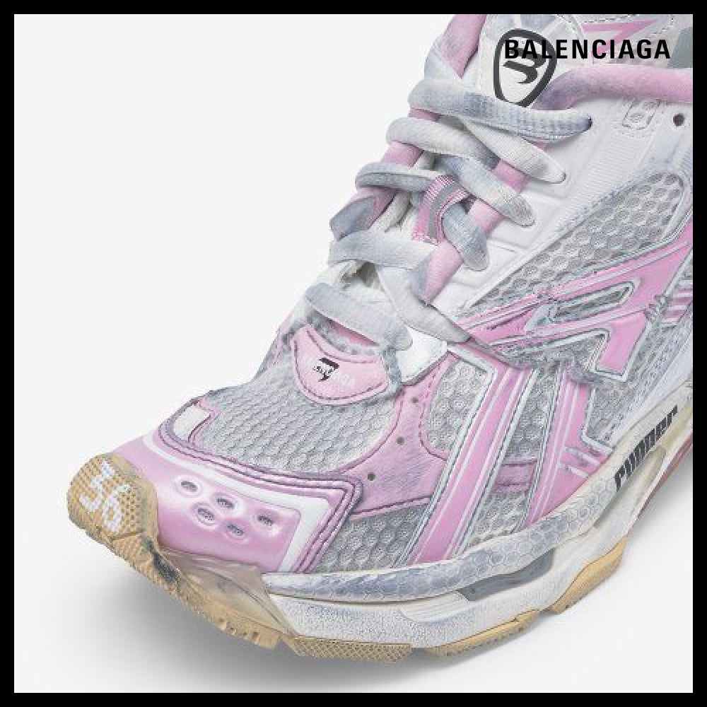 【BALENCIAGA】Women's Runner Sneakers White:Pink