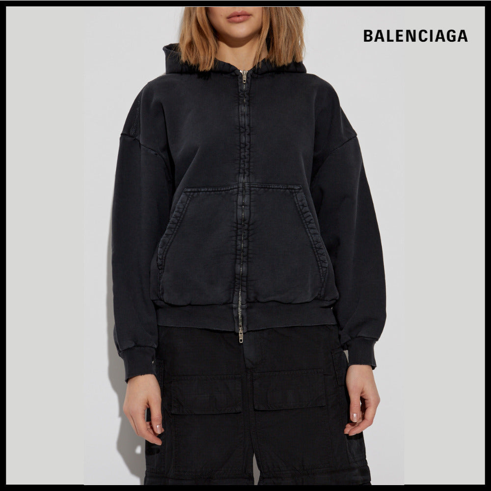 ★Balenciaga アウトレット セール★ Painted Zip-Up Hoodie