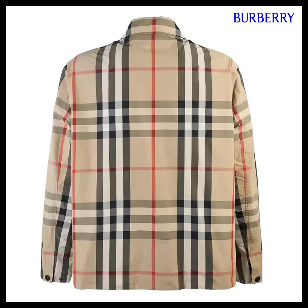 【Burberry】Men’s Check Nylon Jacket