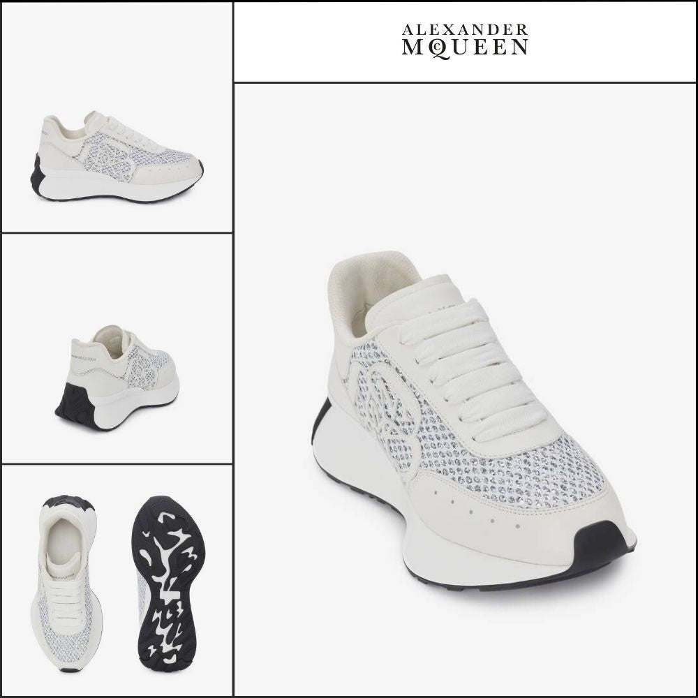 【Alexander Mcqueen】Women’s Sprint Runner White Silver