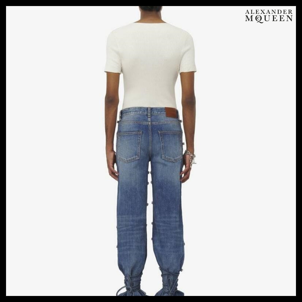 【Alexander Mcqueen】Rib Knit T-shirt