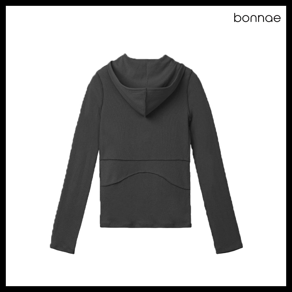 【Bonnae】Women's Corset Line Hoodie Cardigan 2 Colors