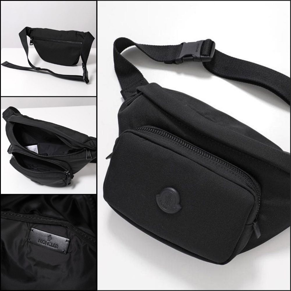 ◆MONCLER◆DURANCE BELT BAG BLACK
