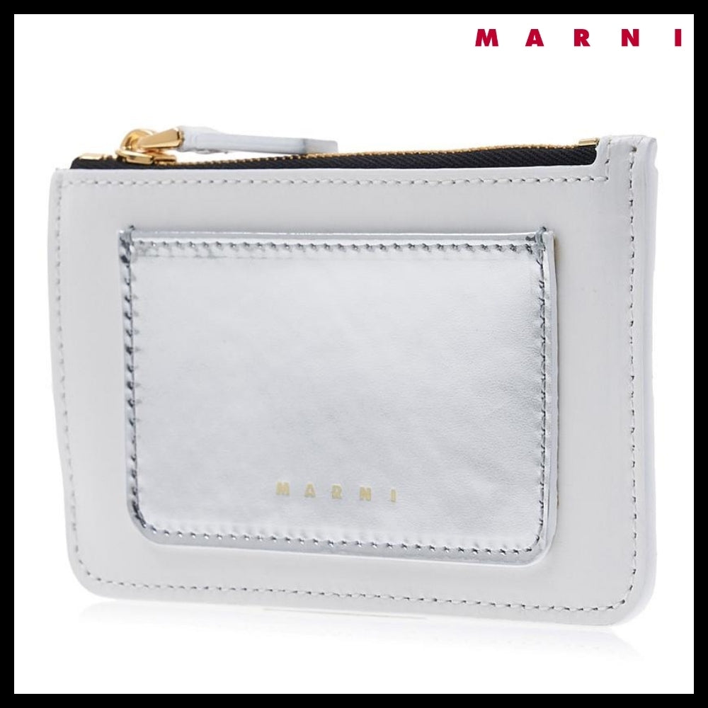 【MARNI】Logo Leather Card Holder