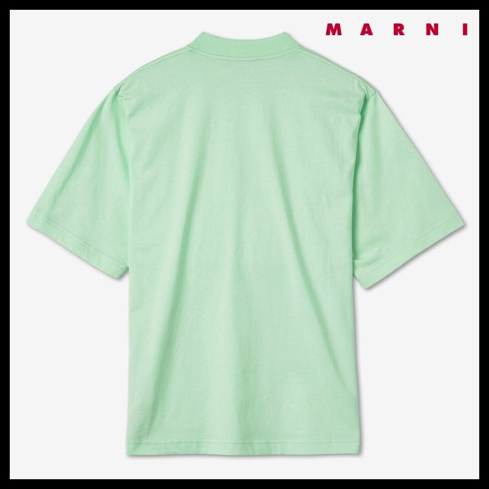 【MARNI】LOGO SHORT SLEEVE T SHIRT SPRING GREEN
