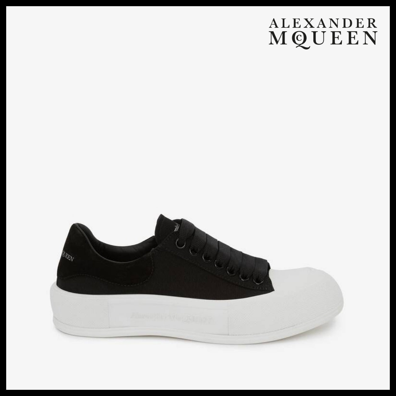 【Alexander Mcqueen】Deck Skate Plimsoll Lace-Up White