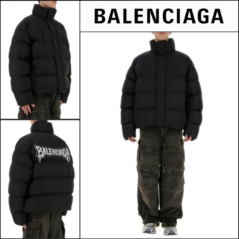 【BALENCIAGA】DIY Metal Outline Puffer Jacket Black