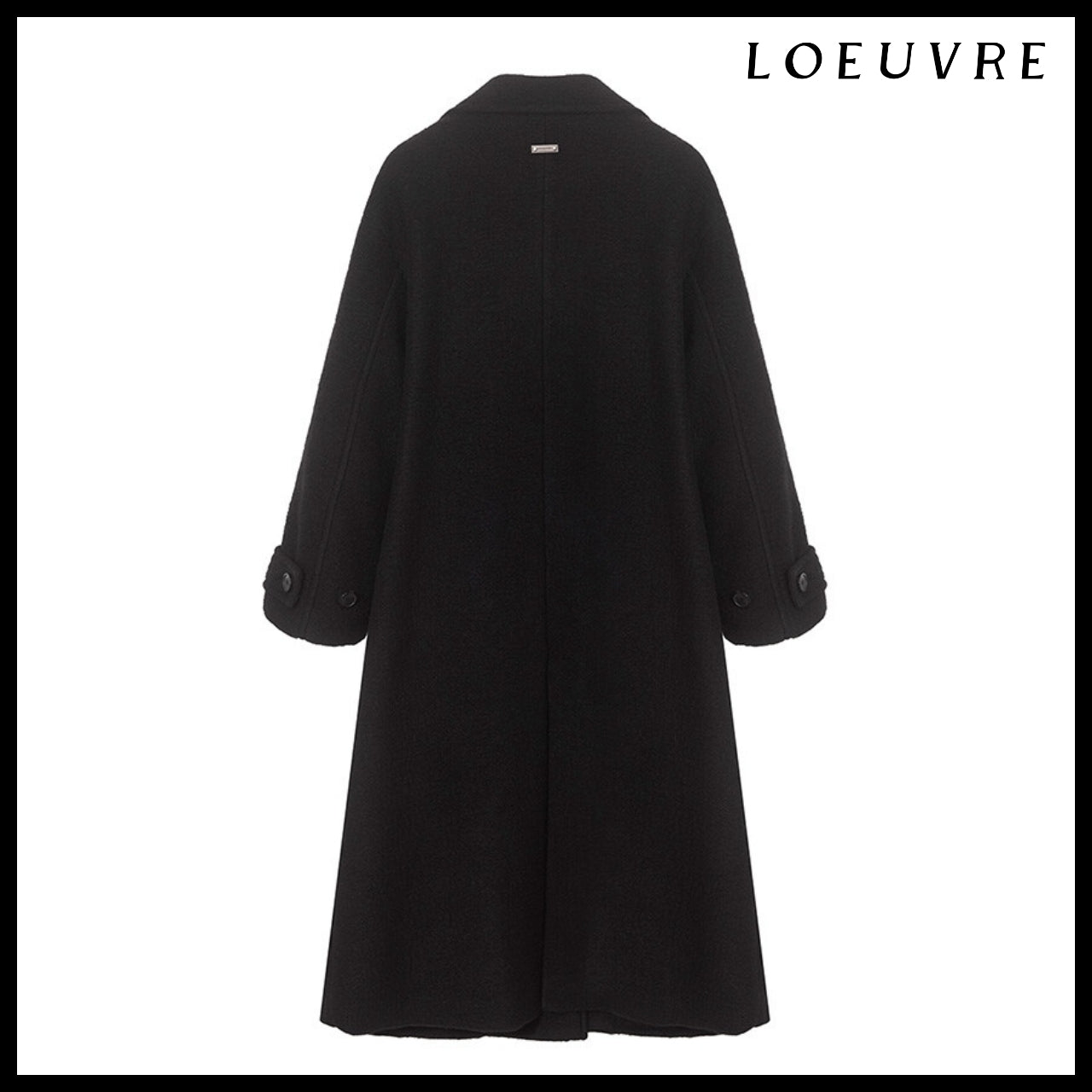 【LOEUVRE】Belted High-Neck Long Coat 3Colors