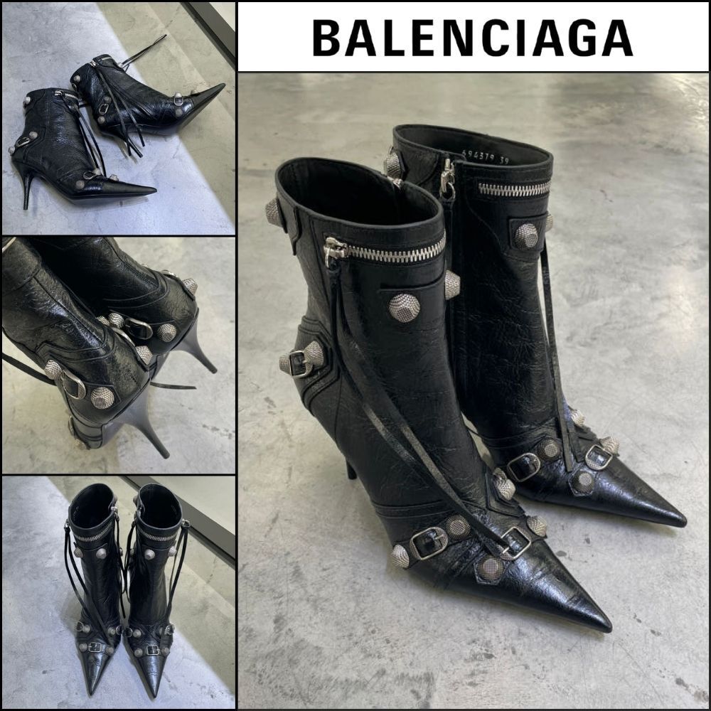 【BALENCIAGA】Cagole Arena Ankle Boots Black