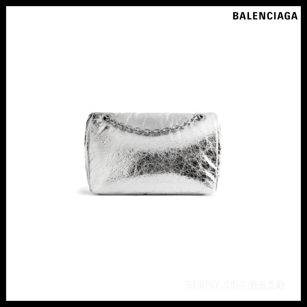 【BALENCIAGA】Monaco Small Chain Bag Metallized Silver