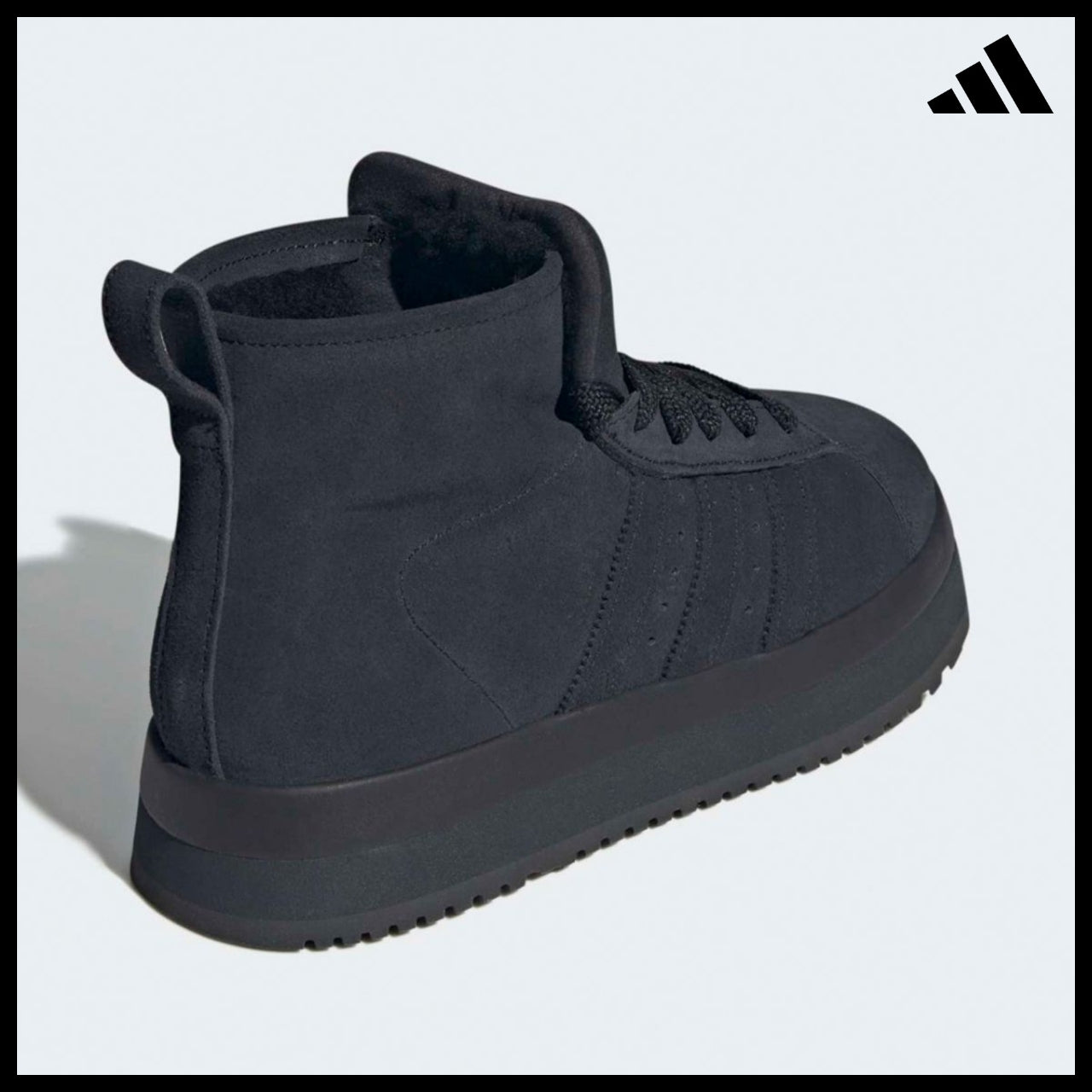 【ADIDAS】Campus Winter Mid Black Sneakers Mid Cut Trainers