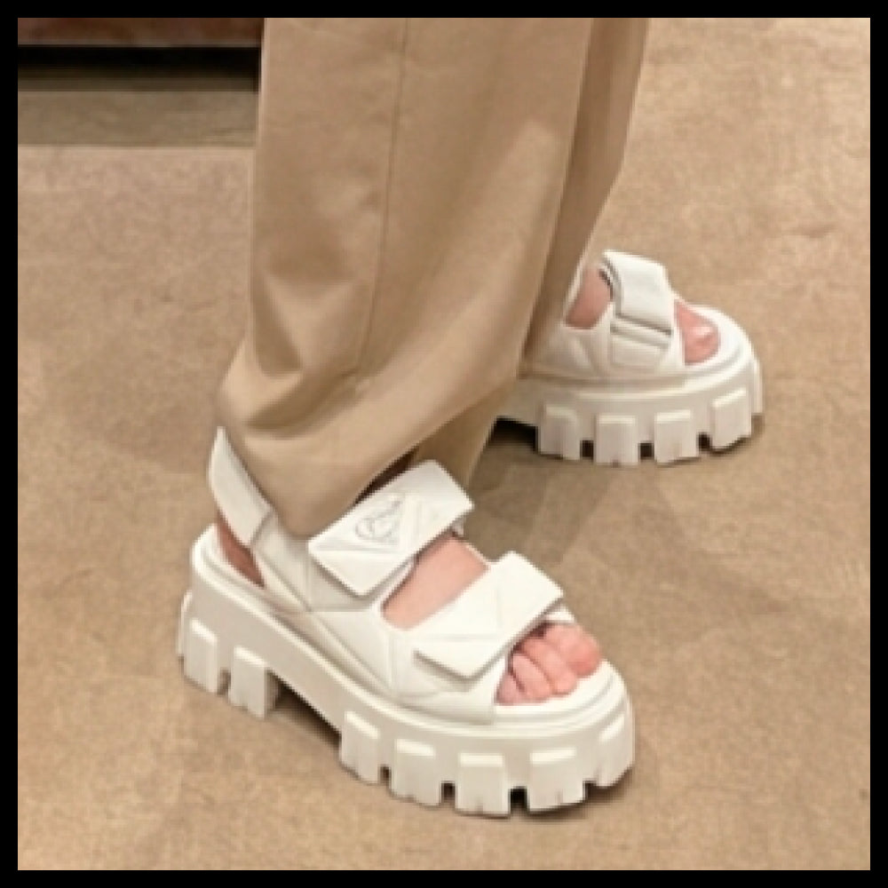 【PRADA】Monolith Nappa Leather Sandals