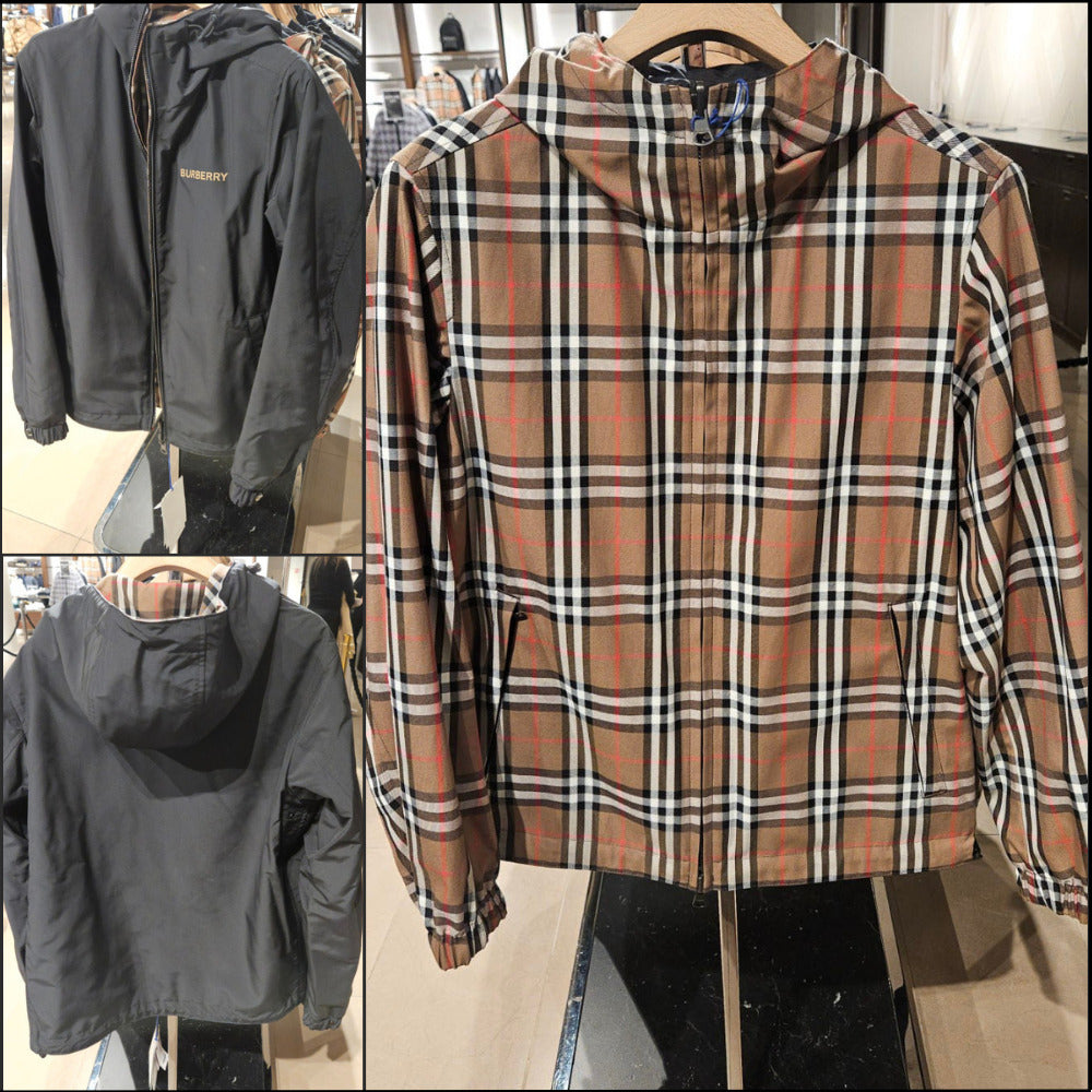 【BURBERRY】Men’s STANFORD Check Reversible Double-Sided