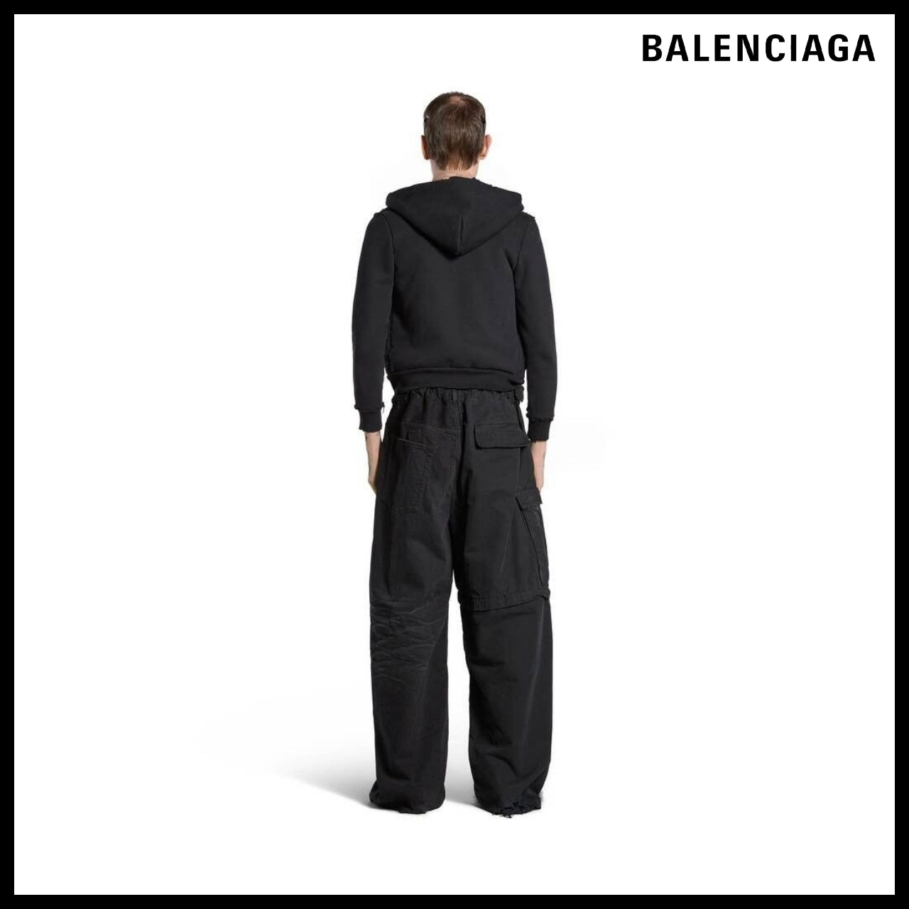 【BALENCIAGA】Hybrid Baggy Pants Black