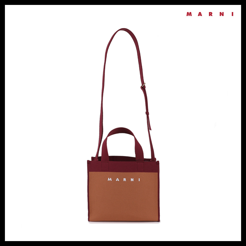 【MARNI】Women's Jacquard Small Tote Shoulder Bag