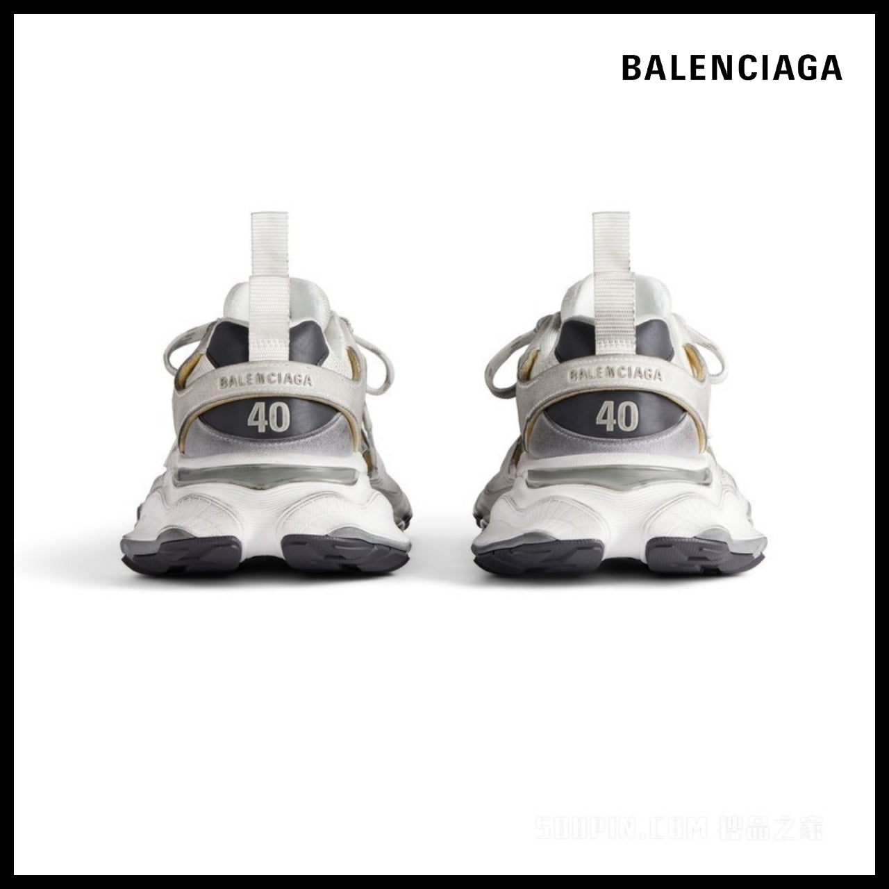 【BALENCIAGA】Cargo Sneaker White Grey